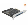 Delock - USB adaptér - PCIe 3.0 x4 - USB-C 3.2 Gen 2 x 1 + USB 3.2 Gen 2 x 4