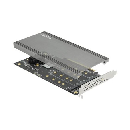 Delock PCI Express x16 Card to 4 x internal NVMe M.2 Key M - Adaptér rozhraní - M.2 - Expansion Slot to M.2 - M.2 NVMe Card