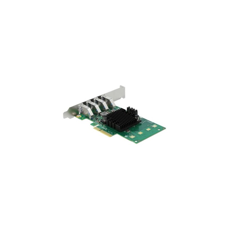 Delock PCI Express x4 Card to 4 x external USB 3.0 Quad Channel - USB adaptér - PCIe 2.0 x4 nízký profil - USB 3.0 x 4