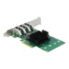 Delock PCI Express x4 Card to 4 x external USB 3.0 Quad Channel - USB adaptér - PCIe 2.0 x4 nízký profil - USB 3.0 x 4