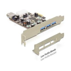 Delock PCI Express Card 3 x extern + 1 x intern USB 3.0 - USB adaptér - PCI Express x1 nízký profil - USB, USB 2.0, USB 3.0 - 4