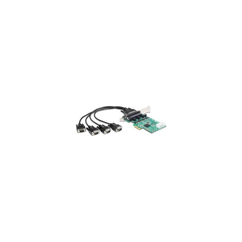 Delock PCI Express Card 4 x Serial RS-232 - Sériový adaptér - PCIe - RS-232 x 4