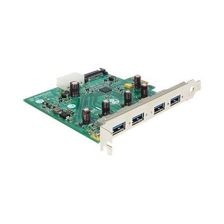 Delock PCI Express Card 4 x USB 3.0 - Úložiště / USB3.0 ovladač - USB 3.0 - PCIe 2.1 x1