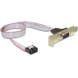 Delock Slot Bracket 1 x Serial - Sériový panel - DB-9 (M) do 9 pinová IDC (F) - 40 cm