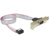 Delock Slot Bracket 1 x Serial - Sériový panel - DB-9 (M) do 9 pinová IDC (F) - 40 cm