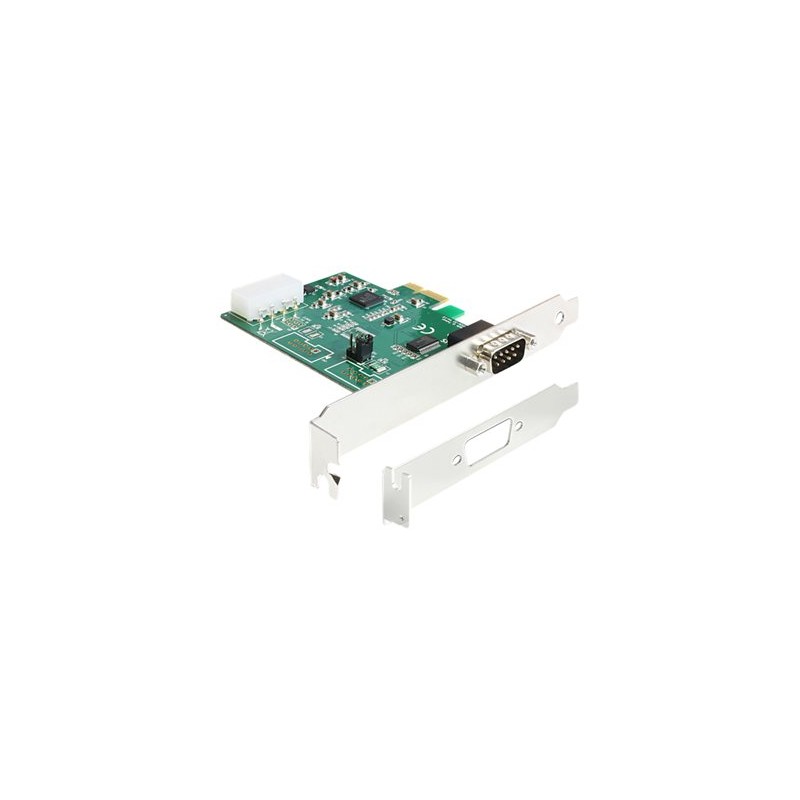 Delock PCI Express Card 1 x Serial RS-232 High Speed 921K with Voltage supply - Sériový adaptér - PCIe 2.0 nízký profil - RS-232