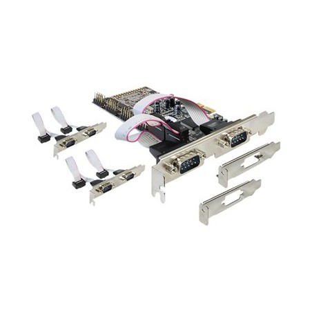 Delock PCI Express Card 6x Serial - Sériový adaptér - PCIe - RS-232 - 6 porty
