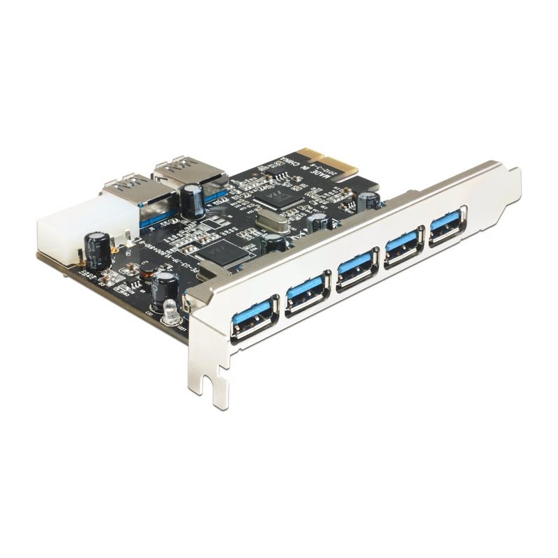 PCI Express x1 Card to 5 x external+2, PCI Express x1 Card to 5 x external+2