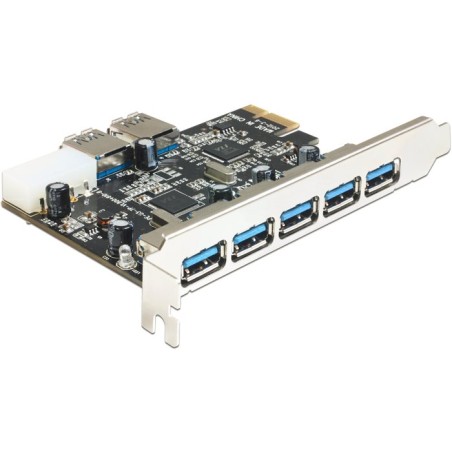 PCI Express x1 Card to 5 x external+2, PCI Express x1 Card to 5 x external+2