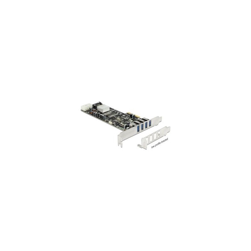 Delock PCI Express Card 4 x external USB 3.0 Quad Channel - USB adaptér - PCIe 2.0 x4 - USB 3.0 x 4