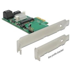 Delock Hybrid 3 x internal SATA 6 Gb/s + 1 x internal mSATA - Řadič úložiště (RAID) - 4 Kanál - SATA 6Gb/s / mSATA - RAID 0, 1
