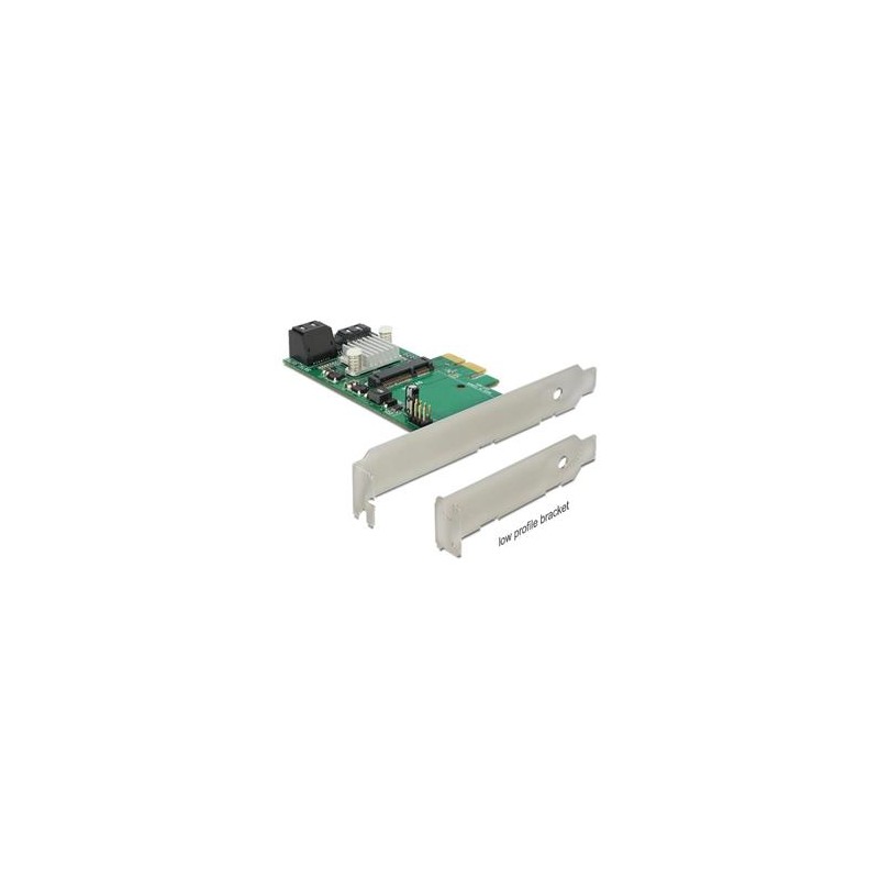 Delock Hybrid 3 x internal SATA 6 Gb/s + 1 x internal mSATA - Řadič úložiště (RAID) - 4 Kanál - SATA 6Gb/s / mSATA - RAID 0, 1