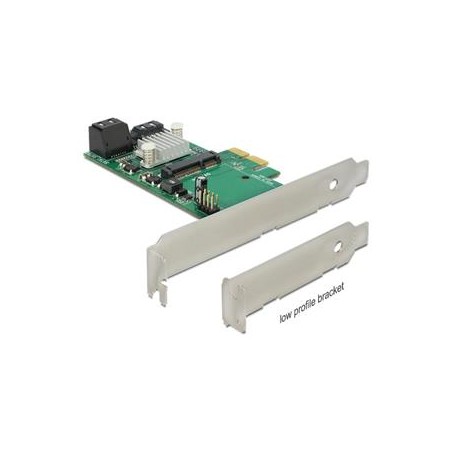 Delock Hybrid 3 x internal SATA 6 Gb/s + 1 x internal mSATA - Řadič úložiště (RAID) - 4 Kanál - SATA 6Gb/s / mSATA - RAID 0, 1
