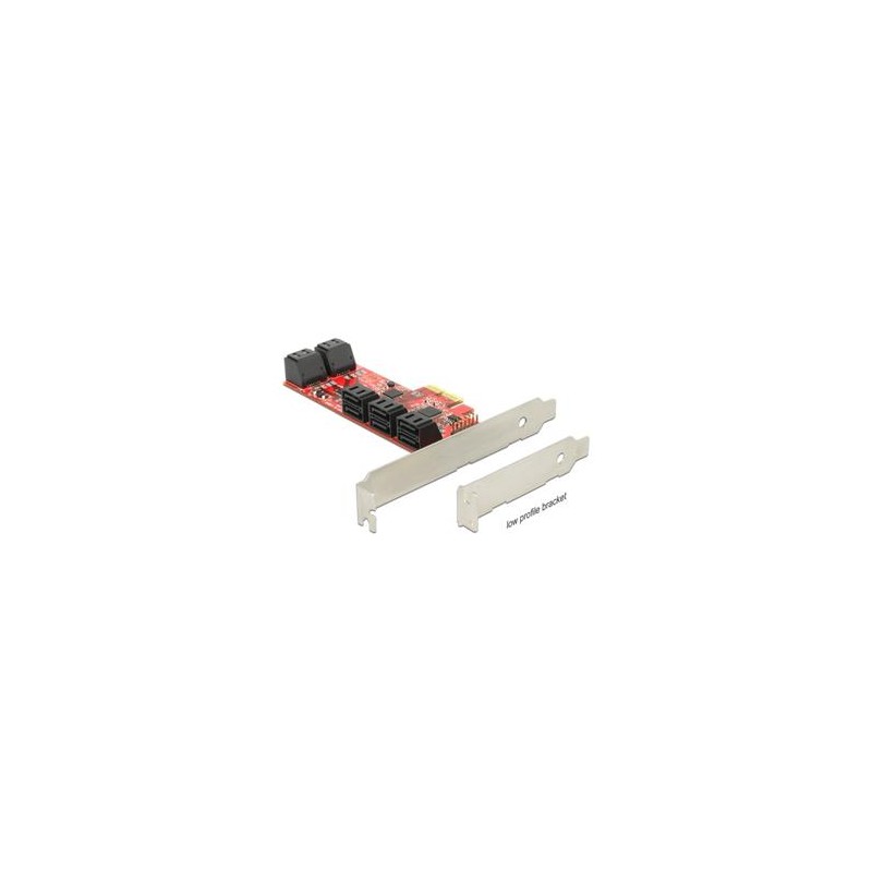 Delock - Řadič úložiště - 10 Kanál - SATA 6Gb/s - nízký profil - PCIe 2.0 x2