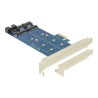Delock PCI Express Card 2 x internal M.2 NGFF - Radic úložište - USB 2.0 / M.2 Card / SATA 6Gb/s - nízký profil - PCIe x1