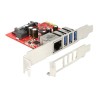 PCI Express x1 Card to 3 x external USB, PCI Express x1 Card to 3 x external USB