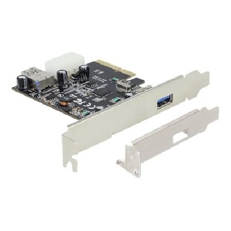 Delock PCI Express x4 Card 1 x external + 1 x internal SuperSpeed USB 10 Gbps (USB 3.1, Gen 2) - USB adaptér - PCIe 3.0 x4