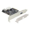Delock PCI Express x4 Card 1 x external + 1 x internal SuperSpeed USB 10 Gbps (USB 3.1, Gen 2) - USB adaptér - PCIe 3.0 x4