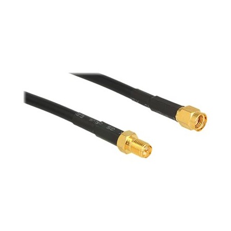 Delock CFD200 - Prodlužovací anténní kabel - RP-SMA (F) do RP-SMA (M) - 1 m - CFD-200 - černá
