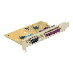 Delock PCI Express Card 1 x Serial + 1 x Parallel - Paralelně-sériový adaptér - PCIe 2.0 - RS-232 x 1 + IEEE 1284 x 1