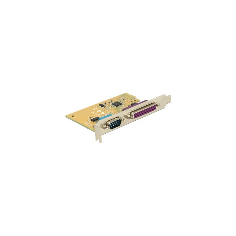 Delock PCI Express Card 1 x Serial + 1 x Parallel - Paralelně-sériový adaptér - PCIe 2.0 - RS-232 x 1 + IEEE 1284 x 1