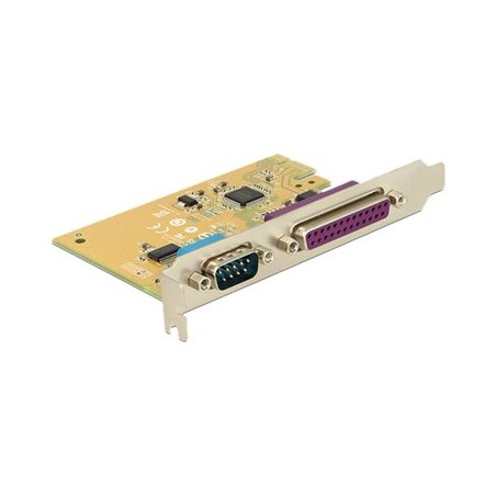 Delock PCI Express Card 1 x Serial + 1 x Parallel - Paralelně-sériový adaptér - PCIe 2.0 - RS-232 x 1 + IEEE 1284 x 1
