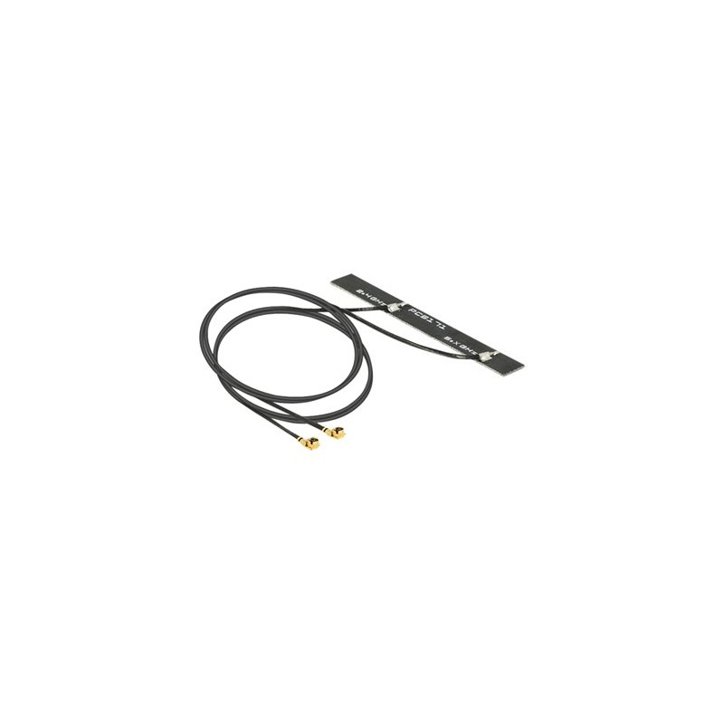 Delock WLAN Twin Antenna - Anténa - 6.16 cm - Wi-Fi - 5 dBi - vnitřní - černá