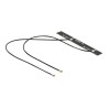 Delock WLAN Twin Antenna 2 x MHF IV 802.11 ac/a/h/b/g/n 5 dBi 150 mm PCB internal self adhesive - Anténa - Wi-Fi - 5 dBi - černá