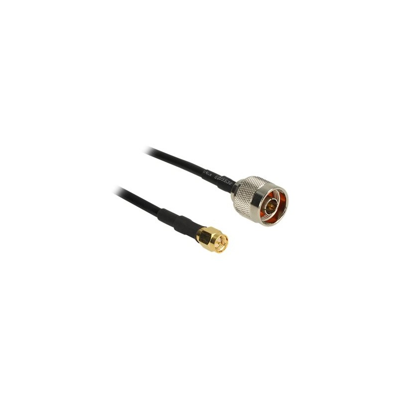 Delock - Kabel antény - N konektor zástrčka do SMA zástrčka - 15 m - koaxiál - černá