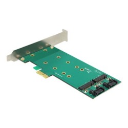 Delock PCI Express Card 2 x internal M.2 - Řadič úložiště - M.2 Card / SATA 6Gb/s - nízký profil - PCIe x1