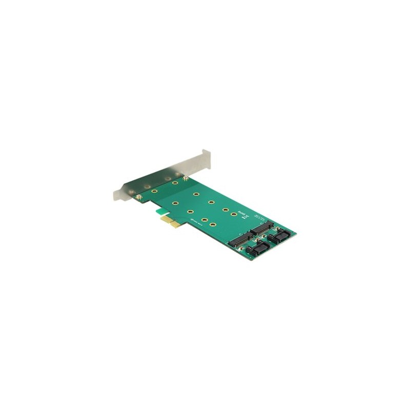 Delock PCI Express Card 2 x internal M.2 - Řadič úložiště - M.2 Card / SATA 6Gb/s - nízký profil - PCIe x1