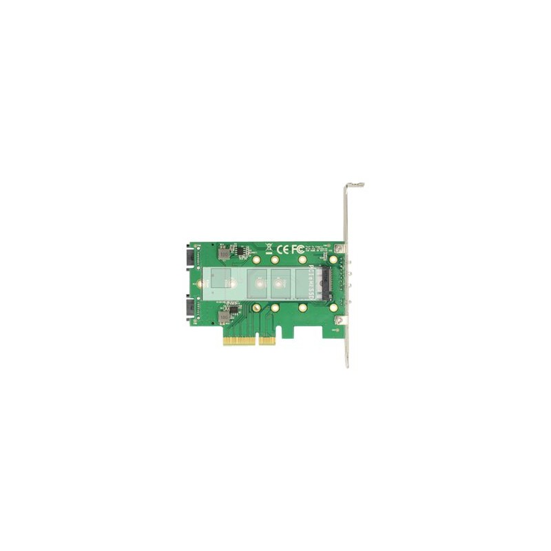 Delock PCI Express Card 3 x M.2 Slot - Řadič úložiště - M.2 - M.2 Card / SATA 6Gb/s - nízký profil - PCIe 3.0 x4