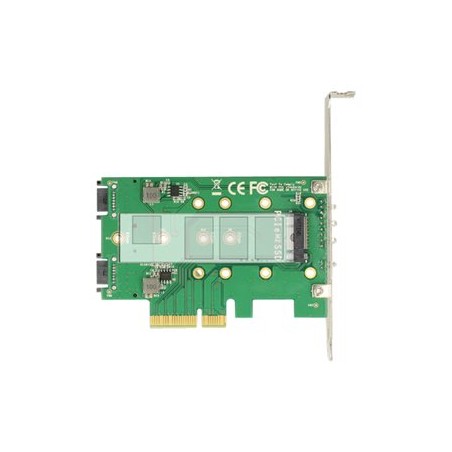 Delock PCI Express Card 3 x M.2 Slot - Řadič úložiště - M.2 - M.2 Card / SATA 6Gb/s - nízký profil - PCIe 3.0 x4