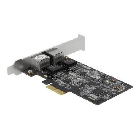 Delock - Síťový adaptér - PCIe 2.1 x2 nízký profil - 2.5GBase-T x 2