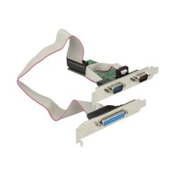Delock PCI Express Card 2 x Serial RS-232 + 1 x Parallel - Paralelně-sériový adaptér - PCIe 2.0 nízký profil - RS-232 x 2 +