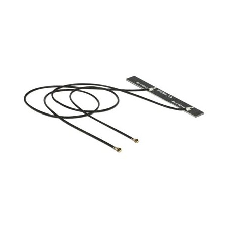 Delock WLAN Twin Antenna - Anténa - Wi-Fi - 5 dBi - černá 89571