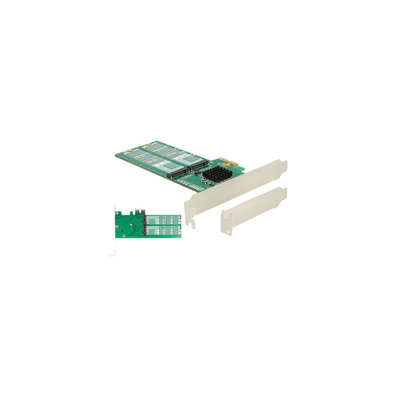 Delock PCI Express Card 4 x internal M.2 Key B - Low Profile Form Factor - Řadič úložiště - M.2 Card - nízký profil - PCIe 2.0