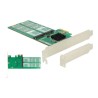 Delock PCI Express Card 4 x internal M.2 Key B - Low Profile Form Factor - Řadič úložiště - M.2 Card - nízký profil - PCIe 2.0
