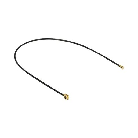 Delock - Kabel antény - MHF/U.FL zástrčka úhlový do MHF4/HSC zástrčka úhlový - 10 cm - koaxiál - černá
