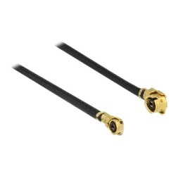 Delock - Kabel antény - MHF/U.FL zástrčka úhlový do MHF4/HSC zástrčka úhlový - 40 cm - koaxiál - černá