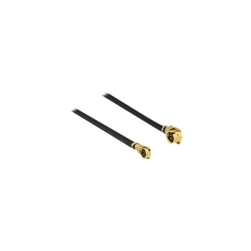 Delock - Kabel antény - MHF/U.FL zástrčka úhlový do MHF4/HSC zástrčka úhlový - 40 cm - koaxiál - černá