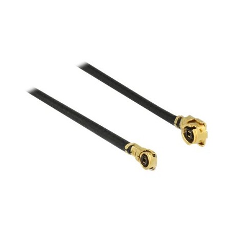 Delock - Kabel antény - MHF/U.FL zástrčka úhlový do MHF4/HSC zástrčka úhlový - 40 cm - koaxiál - černá