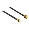 Delock - Kabel antény - MHF/U.FL zástrčka úhlový do MHF4/HSC zástrčka úhlový - 40 cm - koaxiál - černá