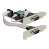 Delock PCI Express Card 2 x Serial RS-232 High Speed 921K with Voltage supply - Sériový adaptér - PCIe 2.0 - RS-232 x 2