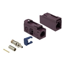 Delock FAKRA D jack 25 mm (long) for crimping - Modul - FAKRA D - bordó fialová, RAL 4004
