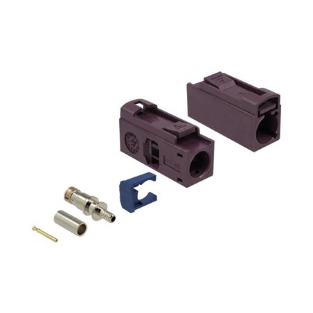 Delock FAKRA D jack 25 mm (long) for crimping - Modul - FAKRA D - bordó fialová, RAL 4004