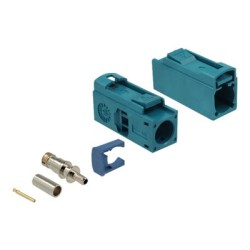 Delock FAKRA Z jack 25 mm (long) for crimping - Modul - FAKRA Z - RAL 5021, modrá water blue