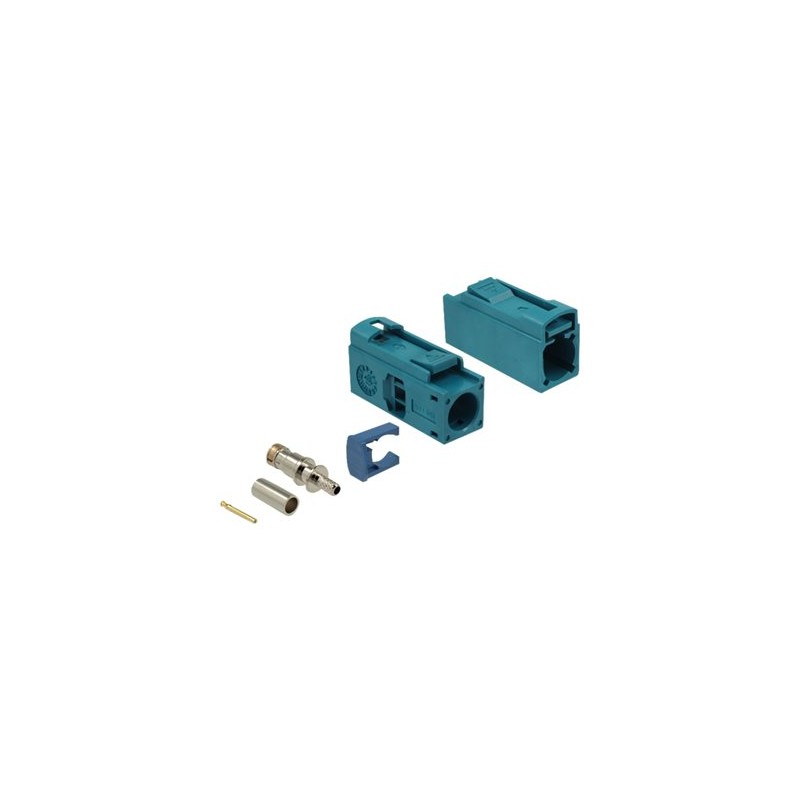 Delock FAKRA Z jack 25 mm (long) for crimping - Modul - FAKRA Z - RAL 5021, modrá water blue