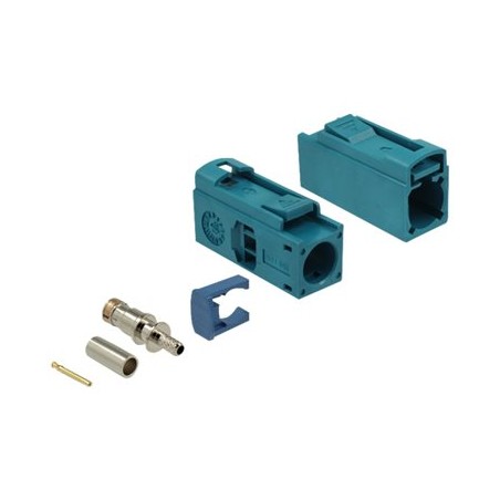 Delock FAKRA Z jack 25 mm (long) for crimping - Modul - FAKRA Z - RAL 5021, modrá water blue