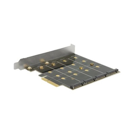 Delock - Řadič úložiště (RAID) - 4 Kanál - M.2 Card - RAID RAID 0, 1, 10 - PCIe x4